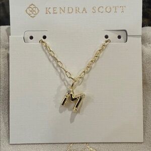 Kendra Scott Gold 'M' Pendant Necklace
